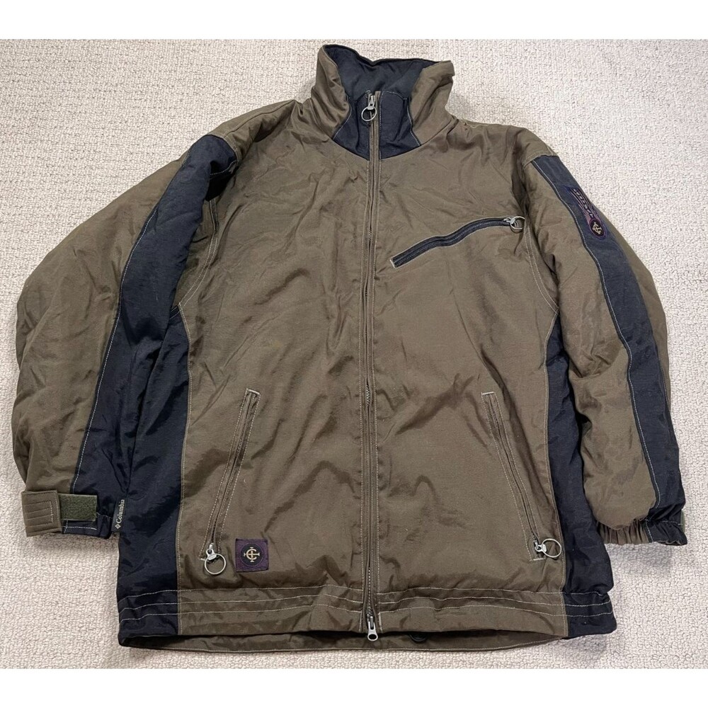 Columbia Convert Winter Coat Jacket Mens Brown Size Small Sherpa Snowboard Ski
